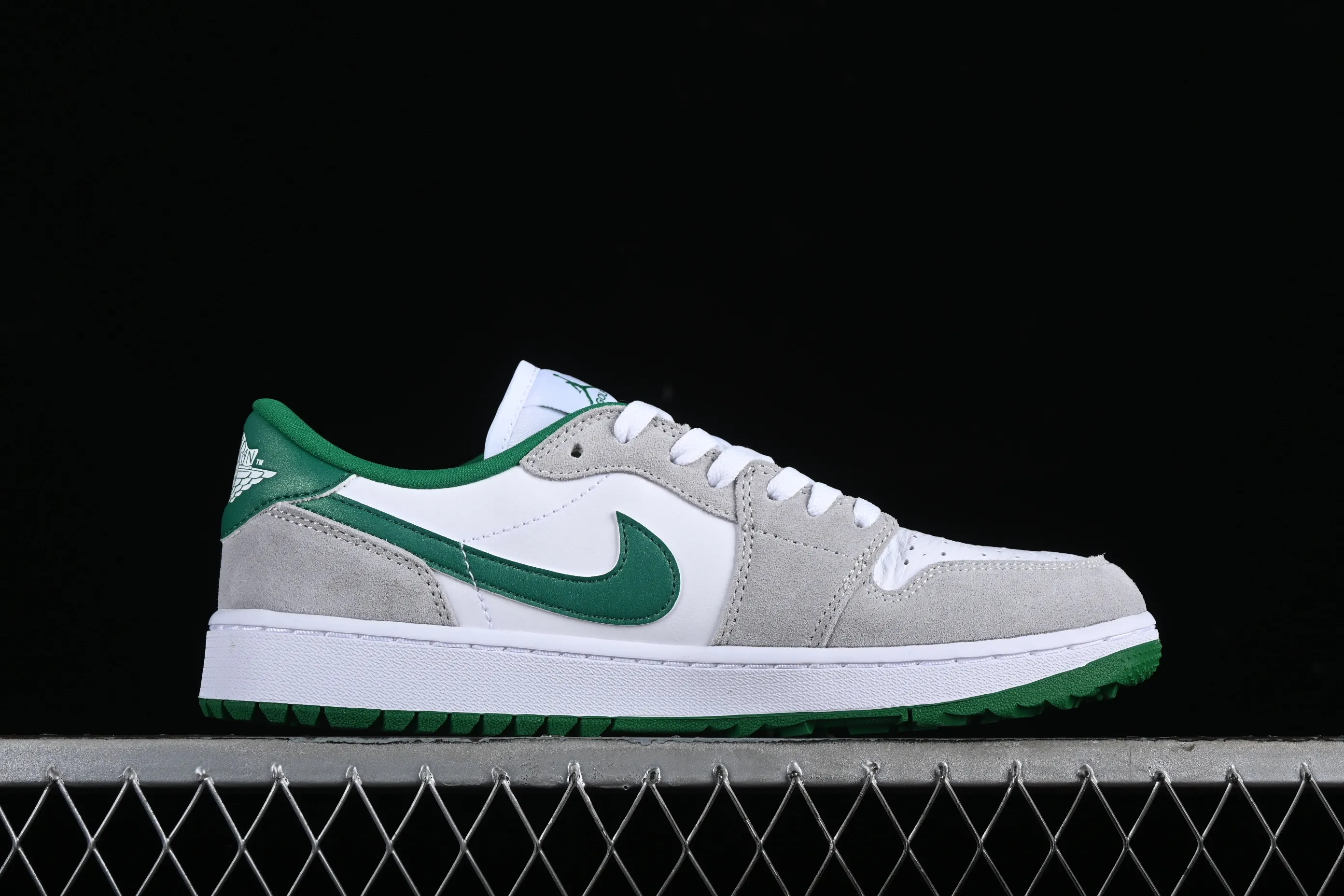 All categories Air Jordan Jordan series basketball shoes Air Jordan 1 Low G version pure original Air Jordan 1 Low Golf AJ1 Joe 1 new golf version gray white green color DD9315-112